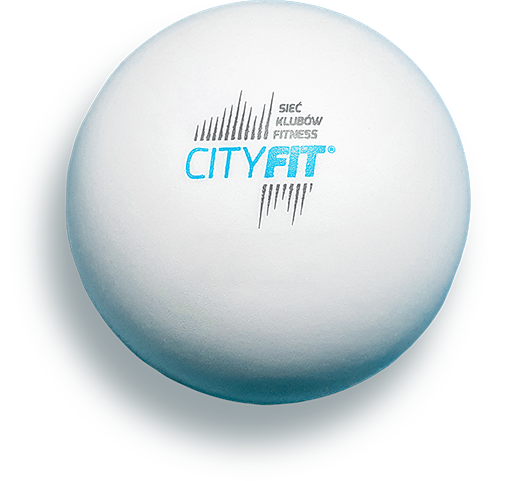 Piłka z nadrukowanym logo CityFit